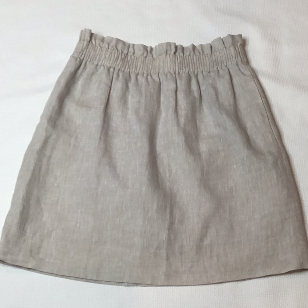 J Crew oatmeal cotton skirt